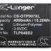 Аккумулятор CS-OTP907XL для Alcatel 9007T 3,8V 4000Ah Li-Polymer