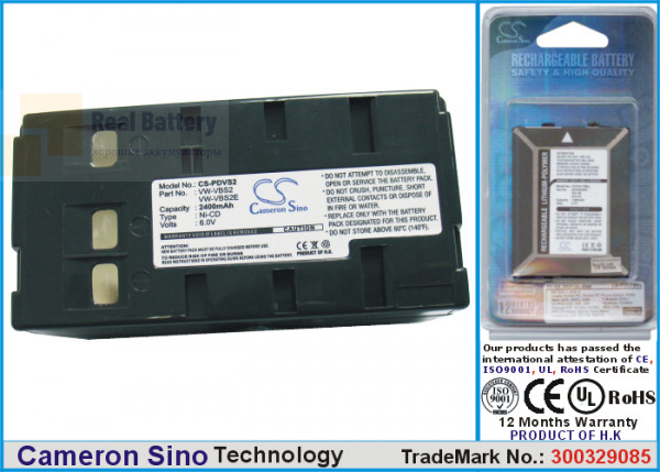 Аккумулятор CS-PDVS2 для Panasonic NV-3CCD1 6V 2400Ah Ni-MH