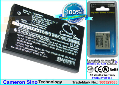 Аккумулятор CS-NP60FU для Samsung Digimax U-CA 3 3,7V 1050Ah Li-ion
