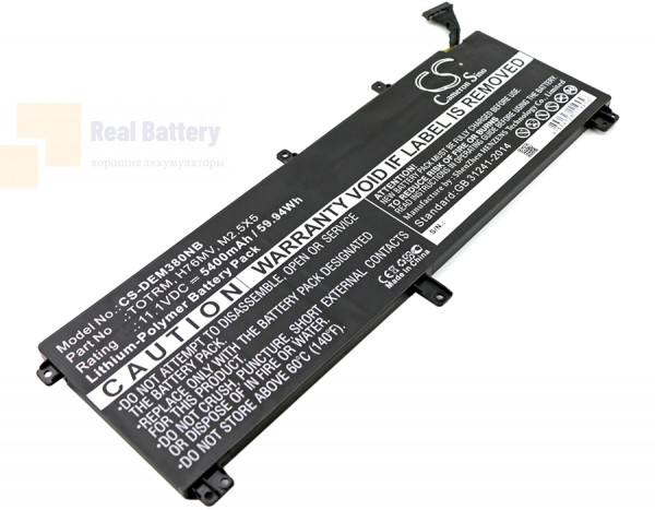 Аккумулятор CS-DEM380NB для DELL Precision M3800  11,1V 5400mAh Li-Polymer