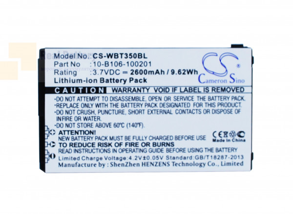 Аккумулятор CS-WBT350BL для Widefly BT350 3,7V 2600Ah Li-ion
