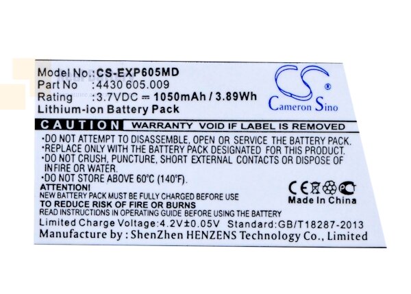 Аккумулятор CS-EXP605MD для Eppendorf Easypet 3 3,7V 1050Ah Li-ion