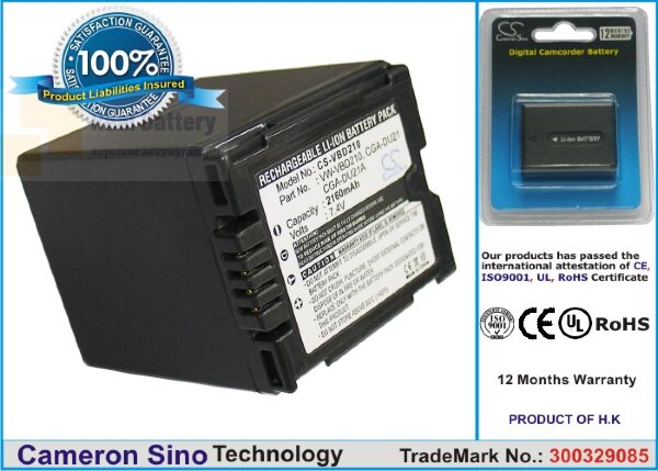 Аккумулятор CS-VBD210 для Panasonic NV-GS100K 7,4V 2160Ah Li-ion