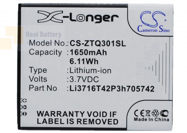 Аккумулятор CS-ZTQ301SL для A+World CG503 3,7V 1650Ah Li-ion