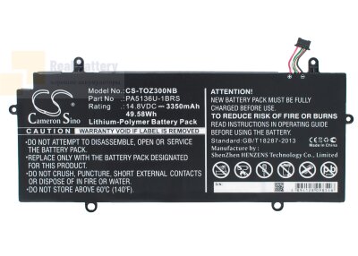 Аккумулятор CS-TOZ300NB для Toshiba Portege Z30  14,8V 3350mAh Li-Polymer