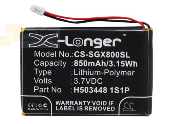 Аккумулятор CS-SGX800SL для SkyGolf SkyCaddie Aire 3,7V 850Ah Li-Polymer
