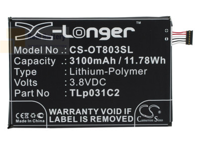Аккумулятор CS-OT803SL для Orange Nura 3,8V 3100Ah Li-Polymer