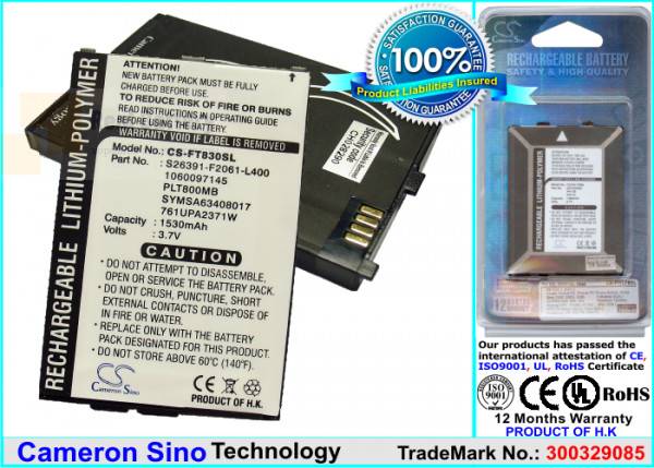 Аккумулятор CS-FT830SL для Fujitsu Loox T800 3,7V 1530Ah Li-Polymer