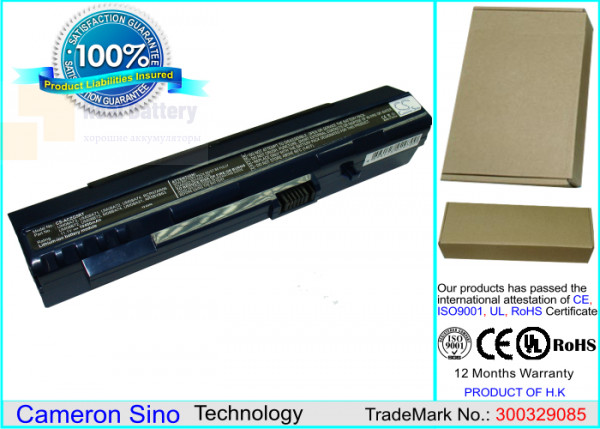 Аккумулятор CS-ACZG5RT для Acer Aspire One 10.1" 11,1V 10400Ah Li-ion
