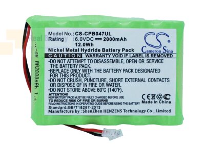 Аккумулятор CS-CPB047UL для Universel AA x 5 6V 2000Ah Ni-MH