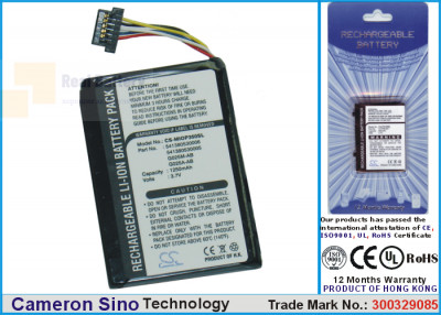 Аккумулятор CS-MIOP350SL для Medion GoPal P4210 3,7V 1250Ah Li-ion