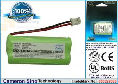 Аккумулятор CS-SX383CL для Universum CL15 2,4V 650Ah Ni-MH