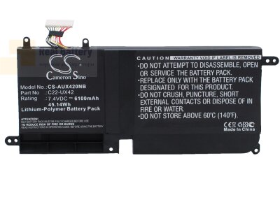 Аккумулятор CS-AUX420NB для Asus UX42E3317VS-SL  7,4V 6100mAh Li-Polymer