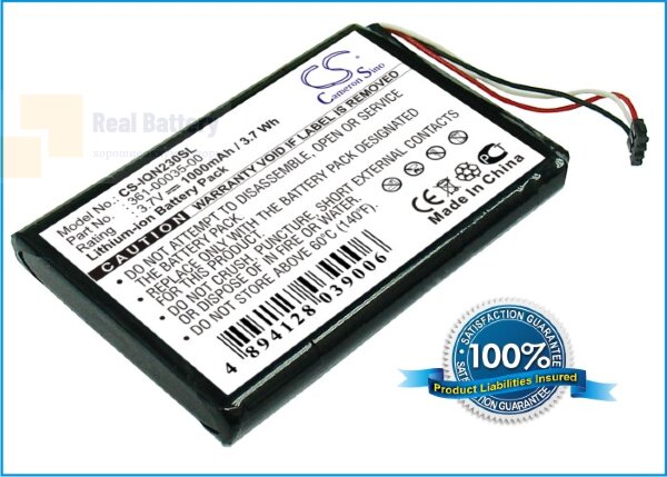 Аккумулятор CS-IQN230SL для Garmin Nuvi 2300 3,7V 1000Ah Li-ion