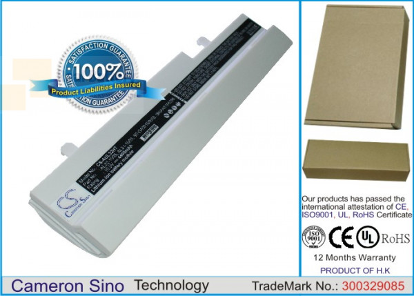 Аккумулятор CS-AUL32HT для Asus Eee PC 1001HA 10,8V 4400Ah Li-ion