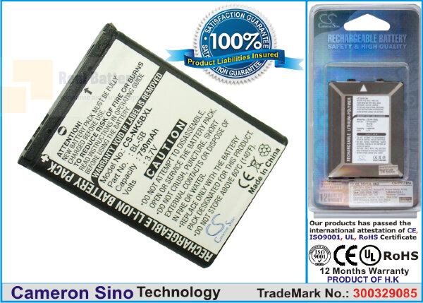 Аккумулятор CS-NK5BXL для SVP CyberSnap-901 3,7V 750Ah Li-ion