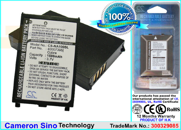 Аккумулятор CS-NA100SL для Medion MD95025 3,7V 1500Ah Li-ion