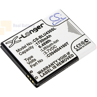 Аккумулятор CS-BLU430SL для BLU D910A 3,7V 1750Ah Li-ion
